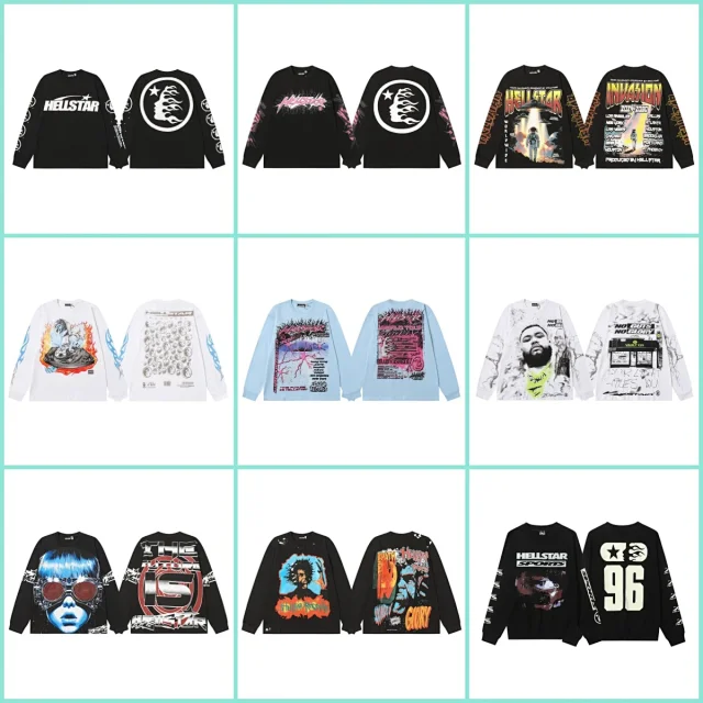 Hellstar T-Shirts Graphic Print Long-Sleeve T-Shirt product detail image 1