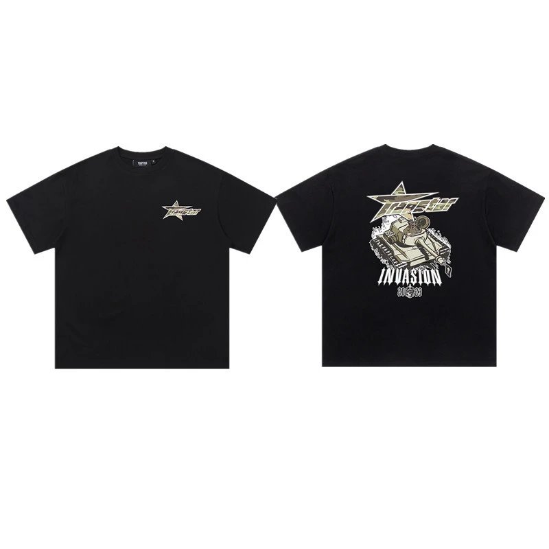 Trapstar T-Shirts Graphic Logo Print — 690 Black
