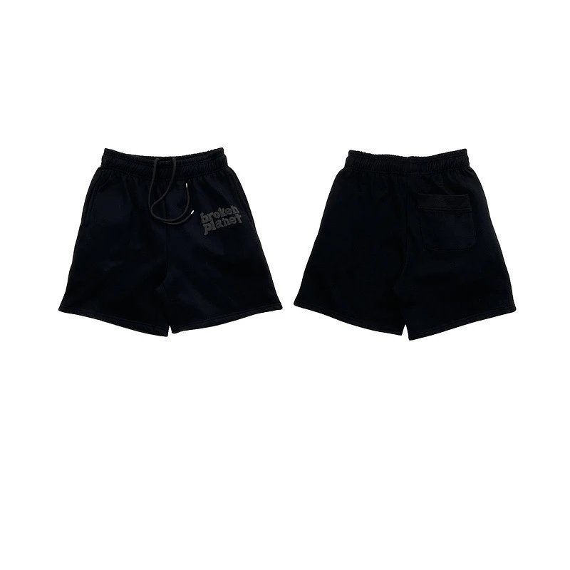 Broken Planet Shorts Graphic and plaid — D 5089#Black