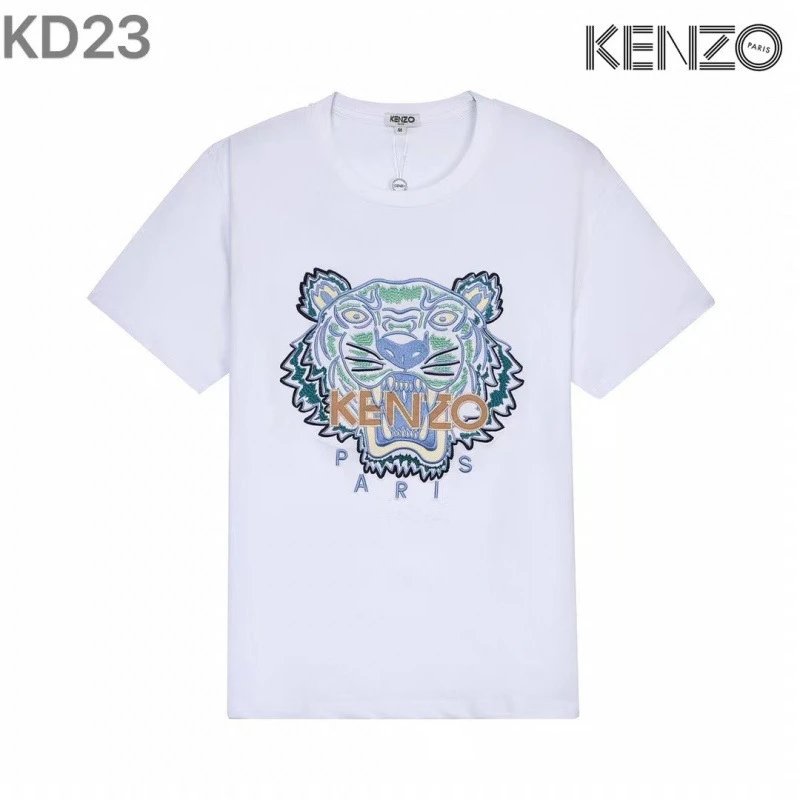 KENZO T-Shirts Tiger Embroidered T-Shirt — KD23