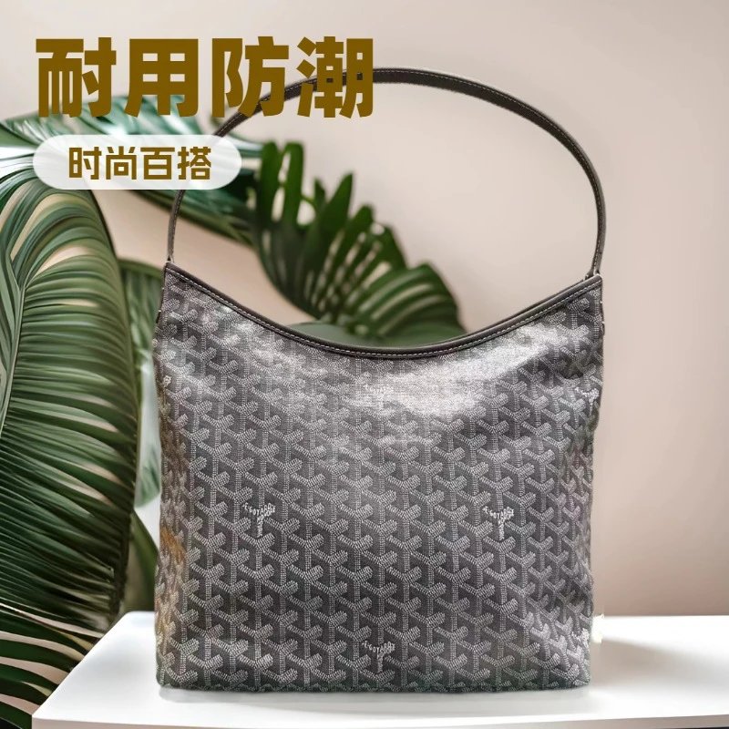 Goyard Backpacks Chevron-pattern flap backpack with top handle — armpit bag gray 42*27*15 CM