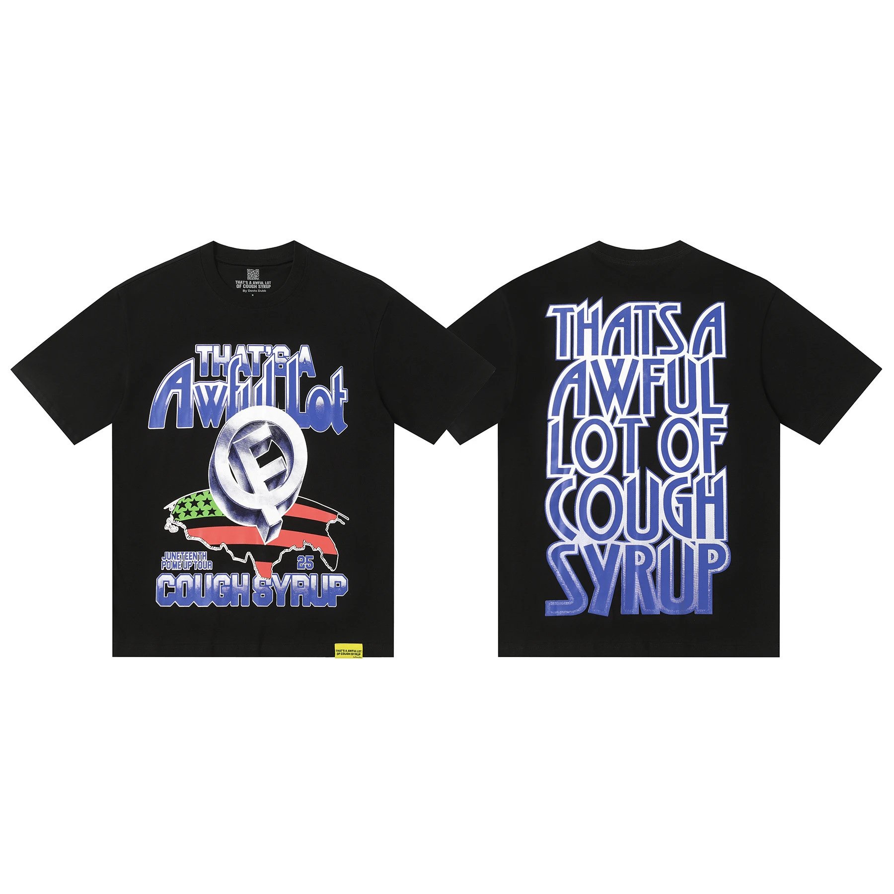 Desto Dubb T-Shirts That's a Awful Lot of Cough Syrup Graphic Print — 0248 Black