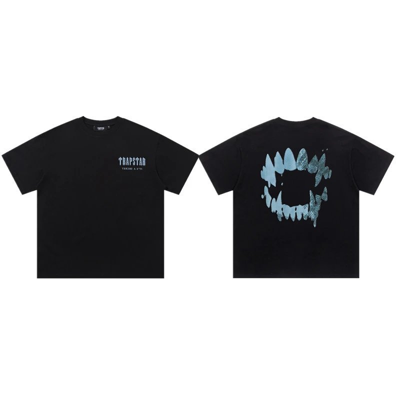 Trapstar T-Shirts Graphic Logo Short-Sleeve T-Shirt — 676 Black