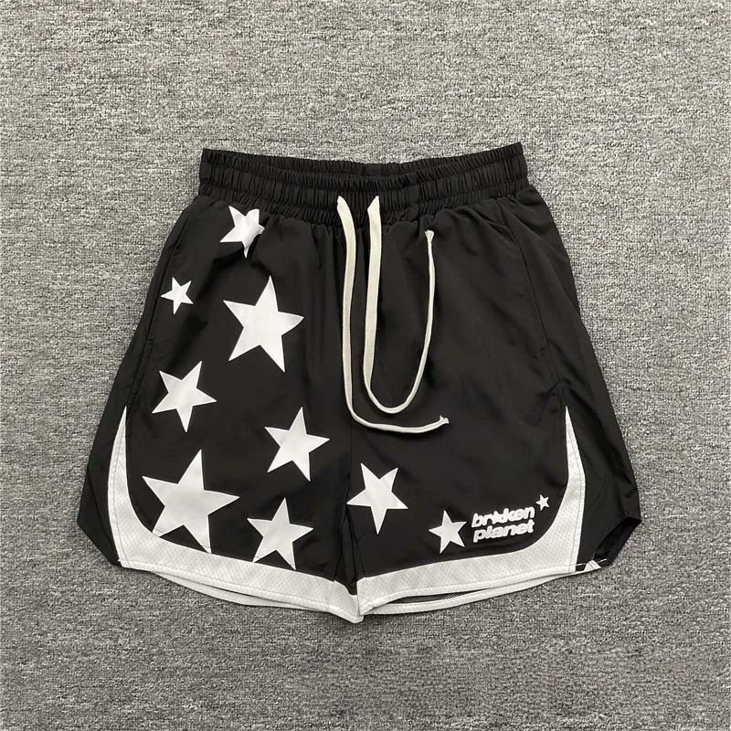 Corteiz Shorts Drawstring fleece with kangaroo pockets — 8330 black
