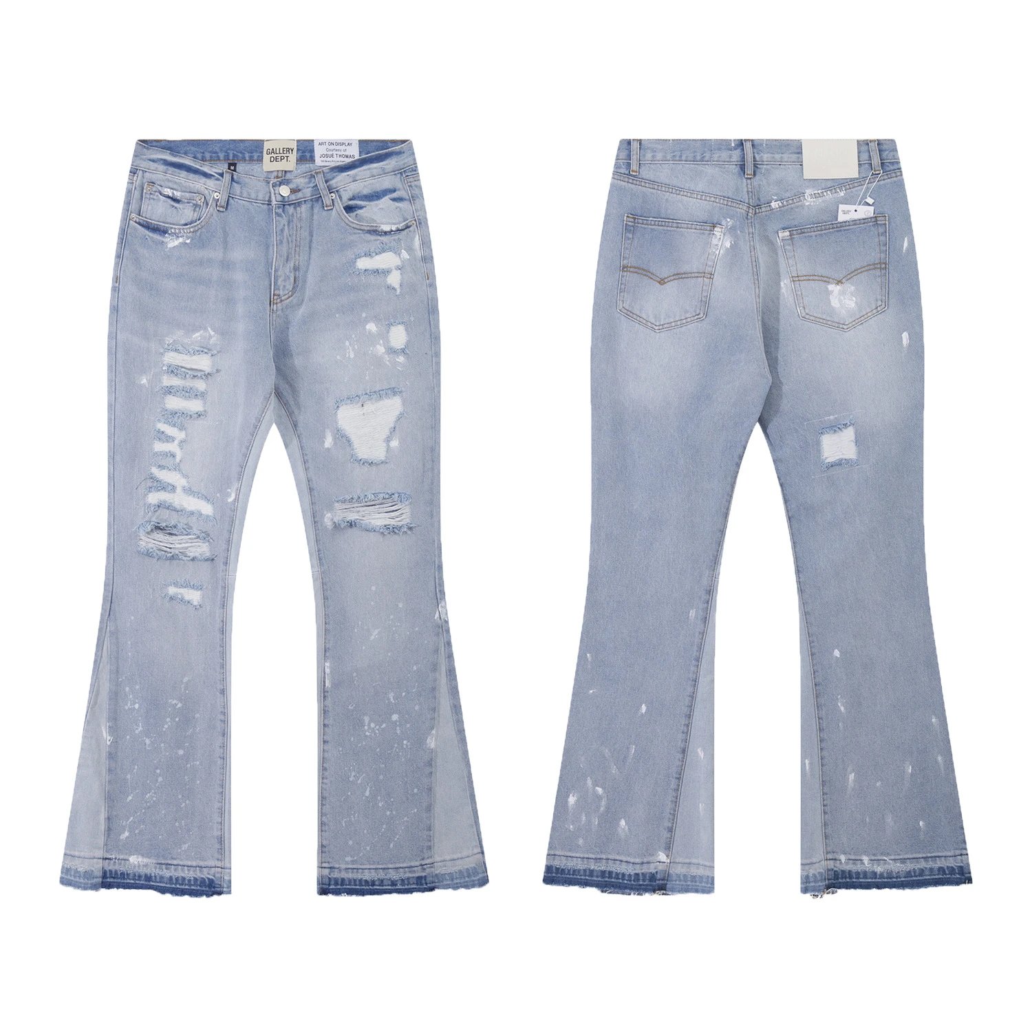 Gallery Dept. Jeans Paint-Splatter Ripped — 37