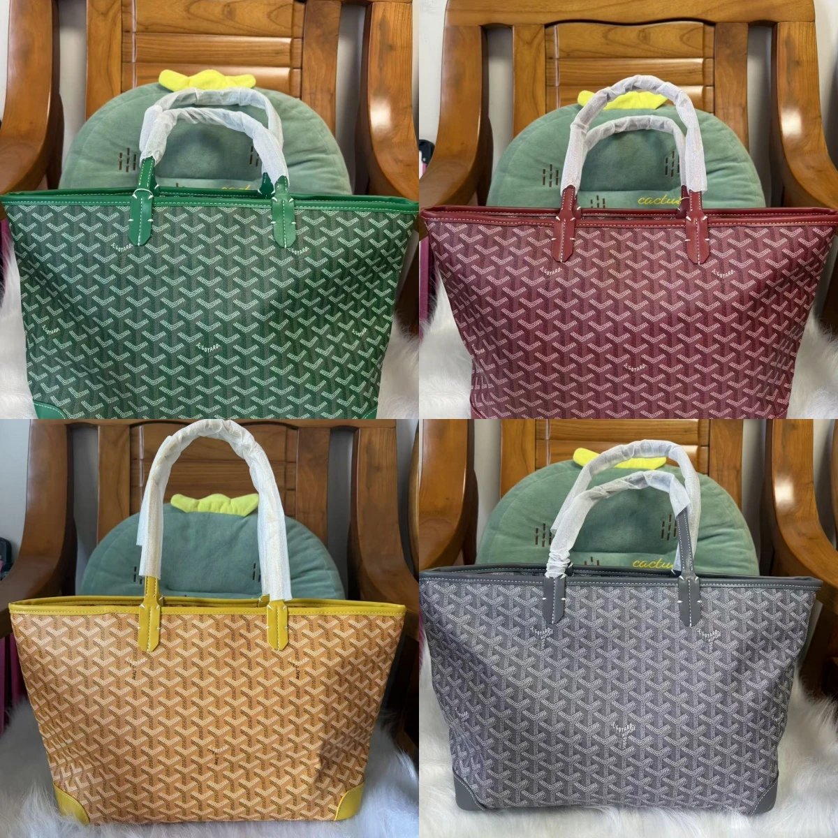 Goyard Backpacks Chevron-pattern flap backpack with top handle image 6