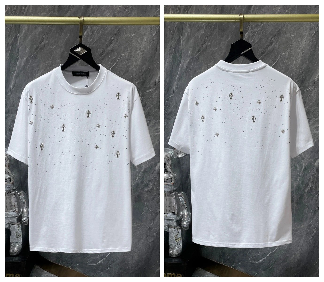 Chrome Hearts T-Shirts Graphic Cross Motif Short-Sleeve T-Shirt — 2