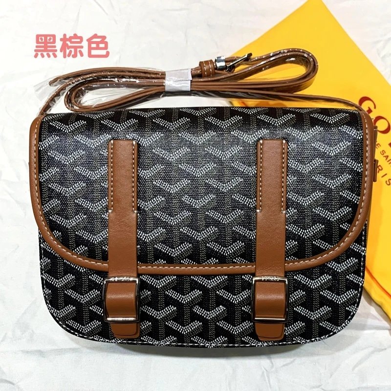 Goyard Handbags Mini Saigon Wooden-Handle Bag — messenger bag black and brown