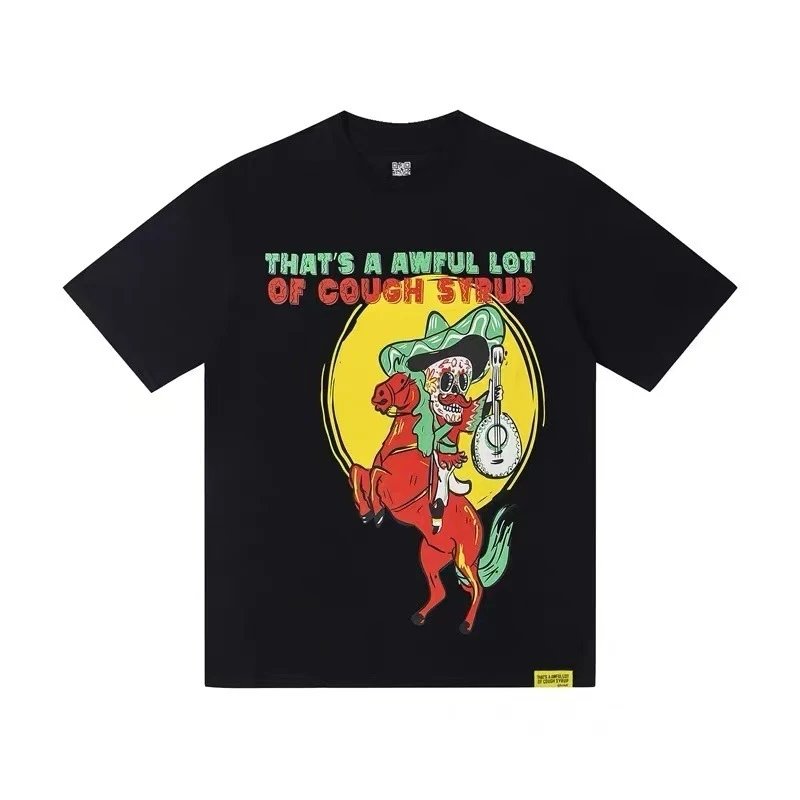 Desto Dubb T-Shirts That's a Awful Lot of Cough Syrup Graphic Print — 0251 Black