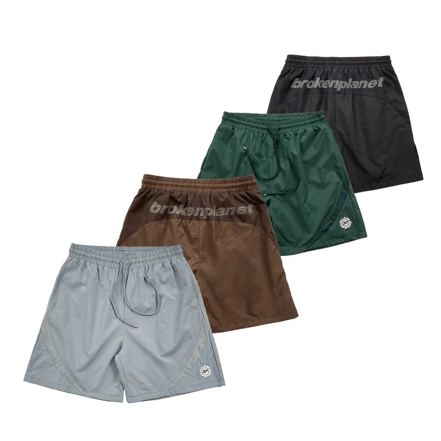 Broken Planet Shorts Drawstring athletic with contrast side panels image 3