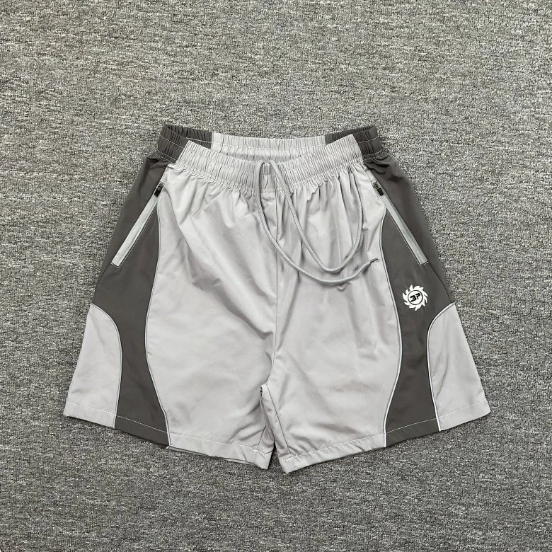 Broken Planet Shorts Graphic Panel Drawstring — 3231 light gray
