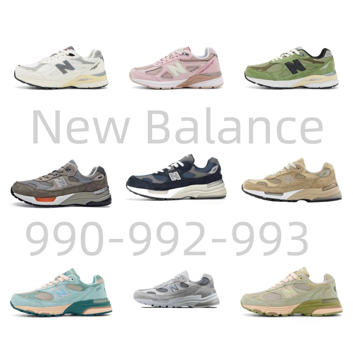 New Balance 990, 992, and 993 