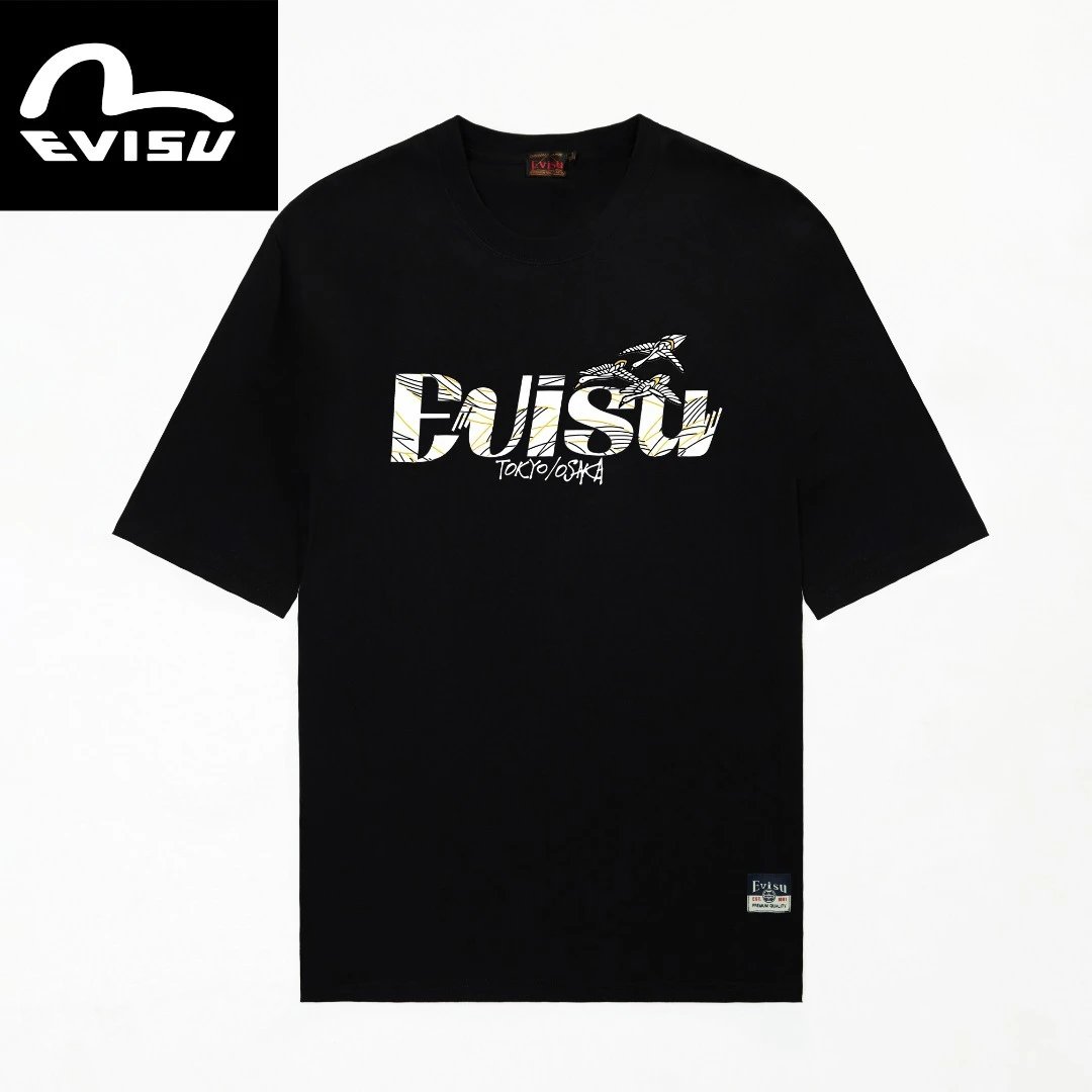 Evisu T-Shirts Short-Sleeve Graphic T-Shirt — 2084 black