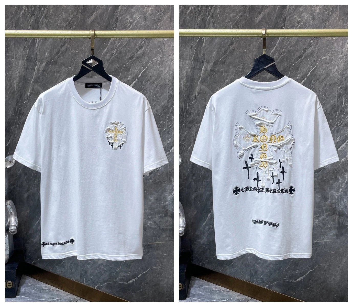 Chrome Hearts T-Shirts Graphic Cross Motif Short-Sleeve T-Shirt — 27