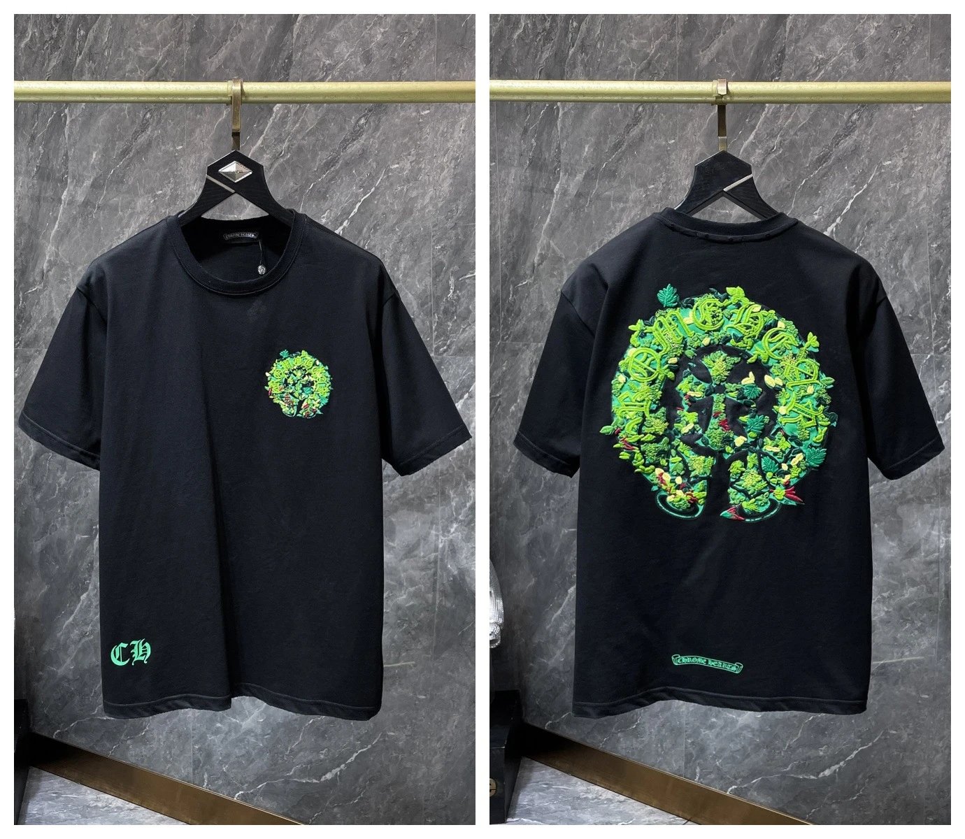 Chrome Hearts T-Shirts Graphic Cross Motif Short-Sleeve T-Shirt — 34