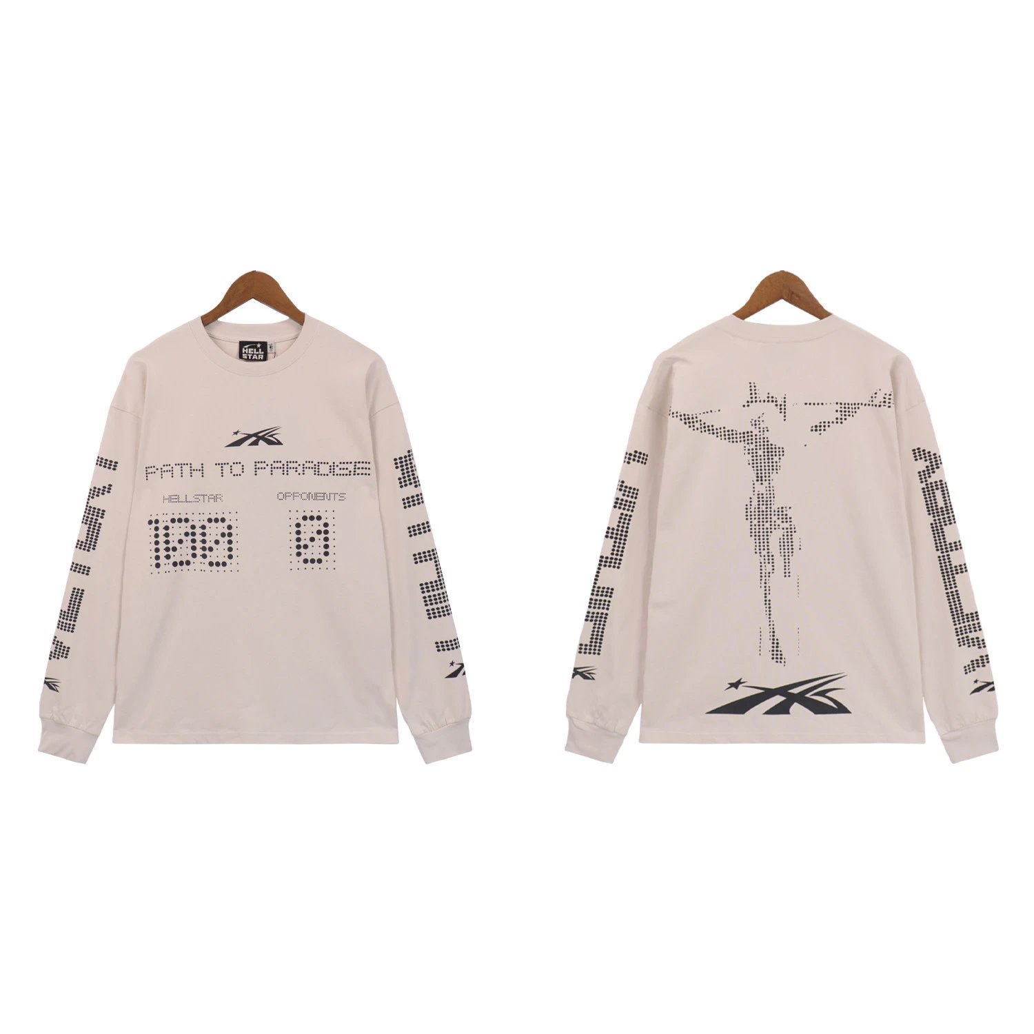 Hellstar Hoodies & Sweatshirts Graphic quarter-zip sweatshirt — 7007 white