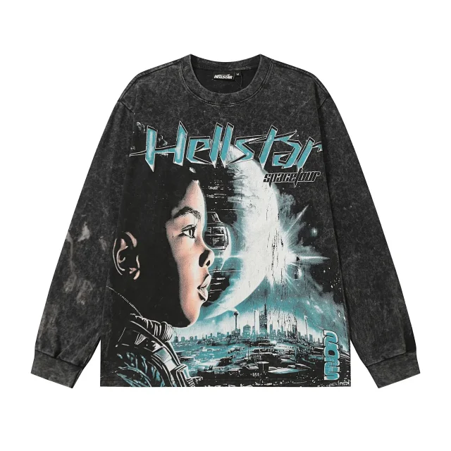 Hellstar T-Shirts Washed Graphic Long-Sleeve product detail image 14