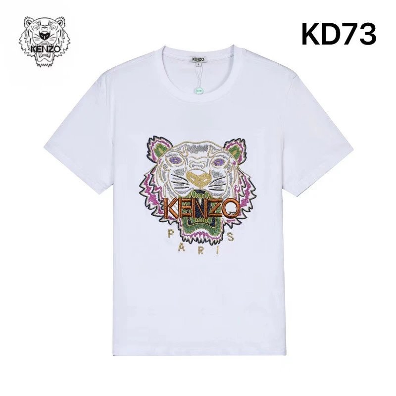Kenzo T-Shirts Tiger Embroidered T-Shirt — KD73