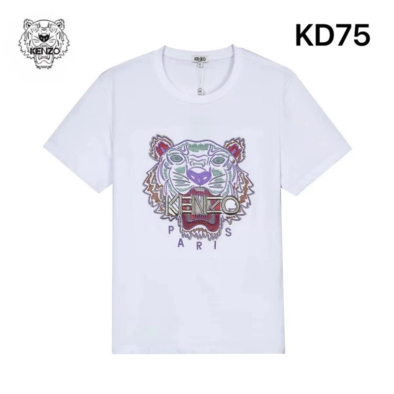 Kenzo T-Shirts Tiger Embroidered T-Shirt — KD75