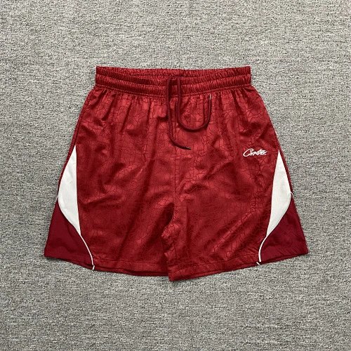 Corteiz Shorts CRTZ logo graphic drawstring — 3269 Red
