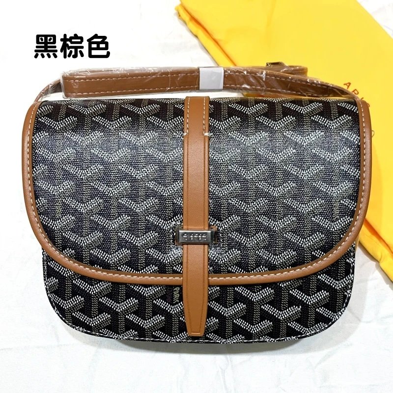Goyard Handbags Mini Saigon Wooden-Handle Bag — saddle bag black-brown