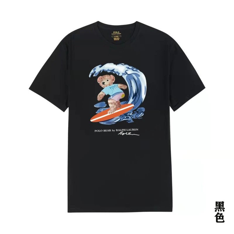 Polo Ralph Lauren T-Shirts Bear Graphic Crewneck Short-Sleeve T-Shirt — L1020