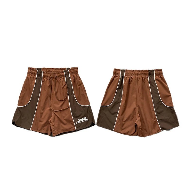 Broken Planet Shorts Drawstring graphic — 8307 Coffee color