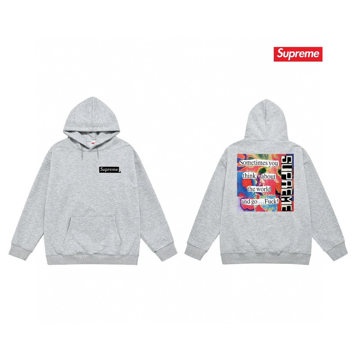 Supreme Hoodies & Sweatshirts Graphic Print Pullover Hoodie — 39