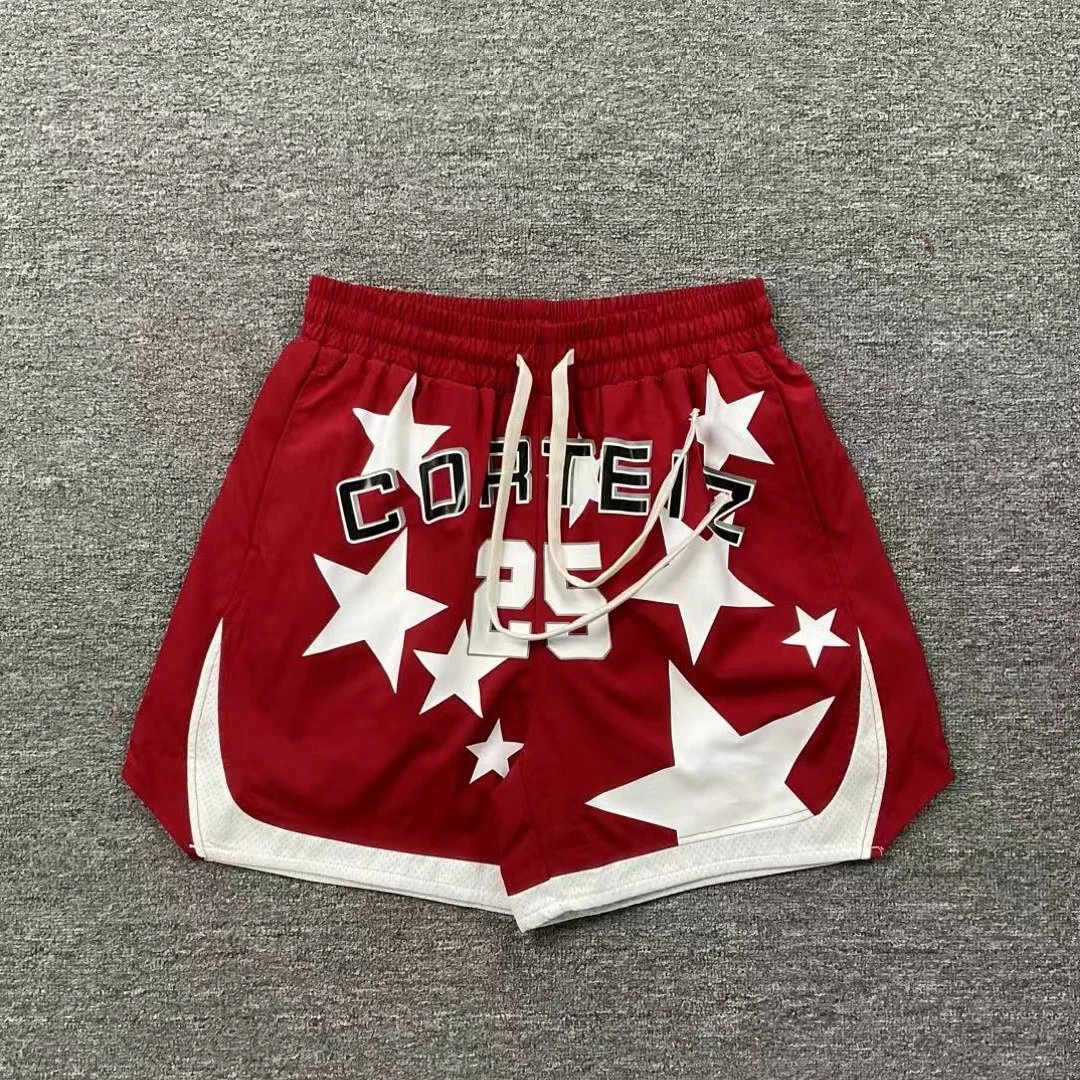 Corteiz Shorts Drawstring fleece with kangaroo pockets — 8358 Red