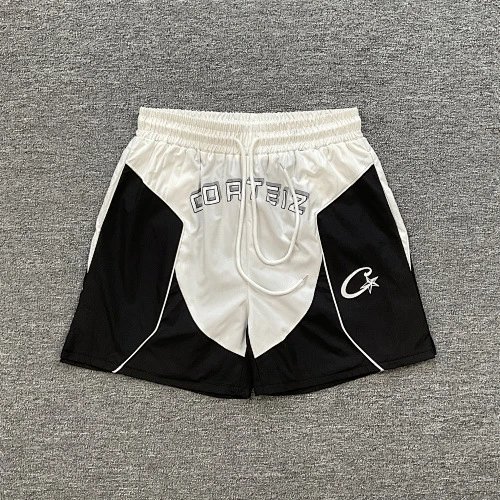 Corteiz Shorts CRTZ logo graphic drawstring — 3217 white