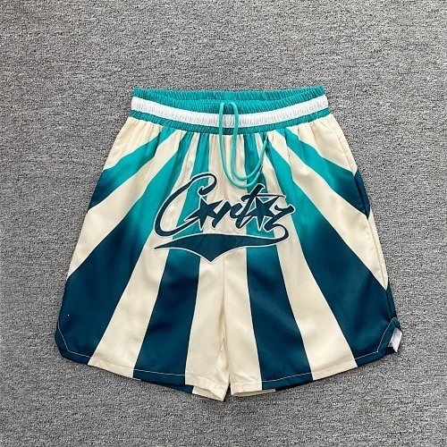 Corteiz Shorts Drawstring fleece with kangaroo pockets — Green 3250#