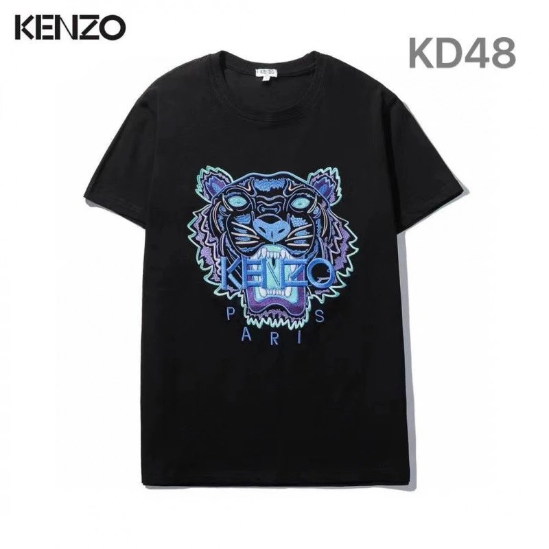 Kenzo T-Shirts Tiger Embroidered T-Shirt — KD48