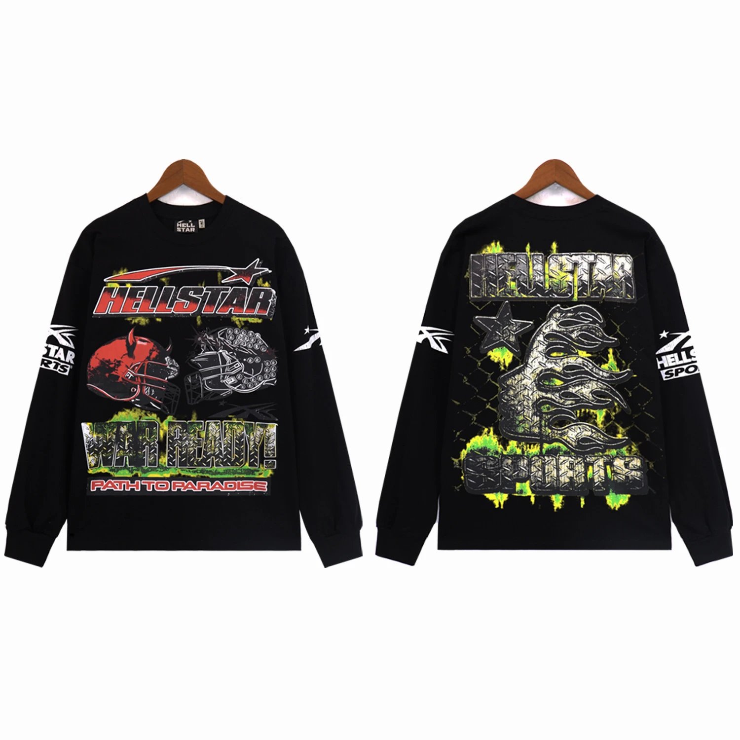 Hellstar Hoodies & Sweatshirts Graphic quarter-zip sweatshirt — 7006 black