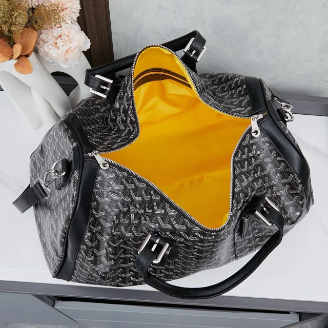 Goyard Backpacks Chevron-pattern flap backpack with top handle product detail image 19