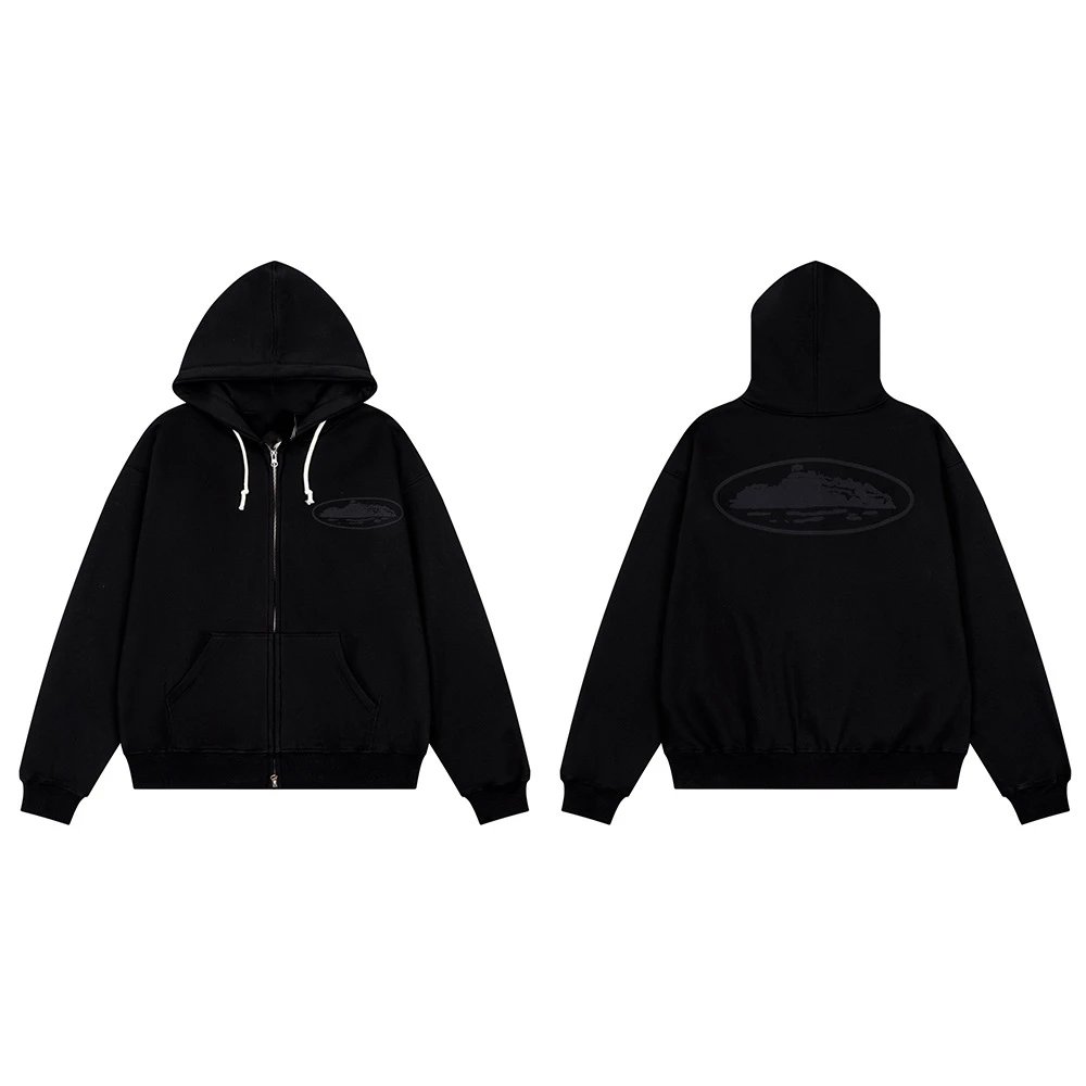Corteiz Hoodies & Sweatshirts Logo-print hooded sweatshirt — 531 black