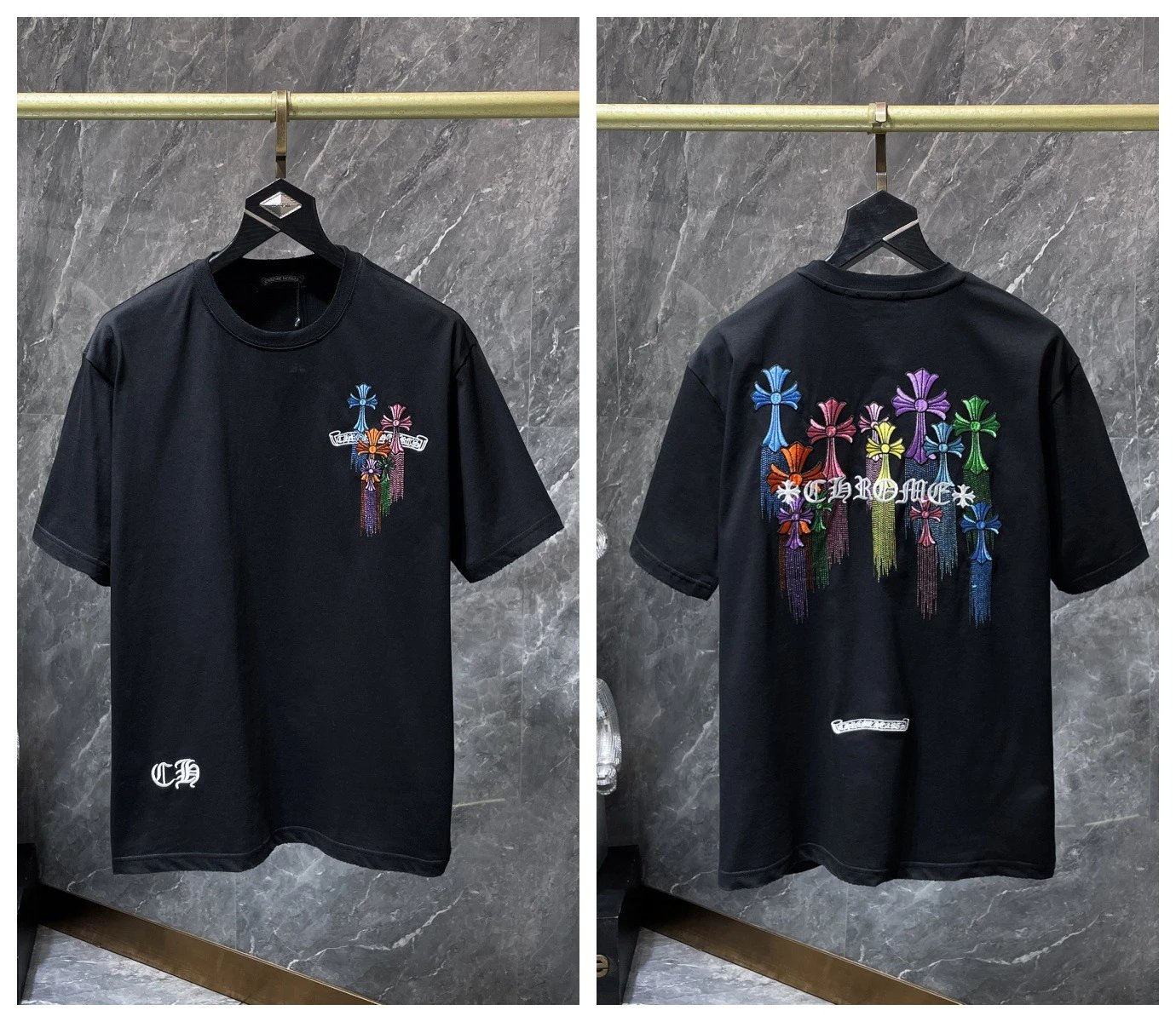 Chrome Hearts T-Shirts Graphic Cross Motif Short-Sleeve T-Shirt — 28
