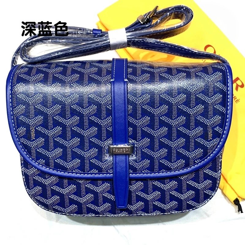 Goyard Handbags Mini Saigon Wooden-Handle Bag — Saddle bag in dark blue