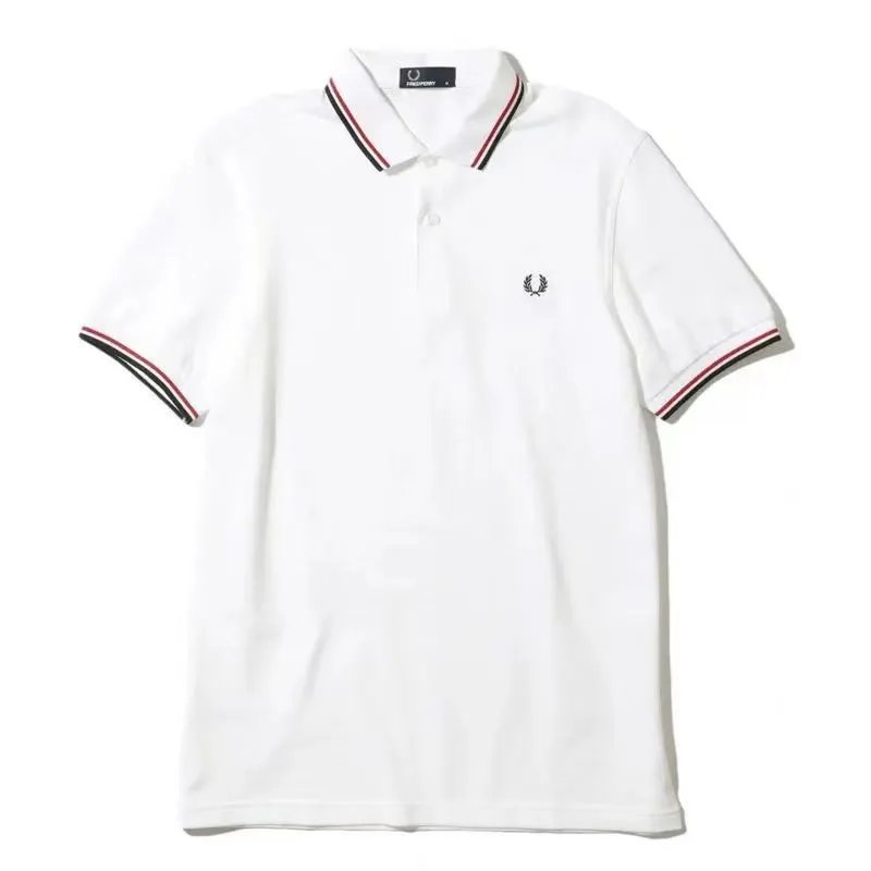 Fred Perry T-Shirts Laurel Wreath Logo Crew Neck T-Shirt — P white