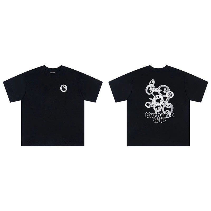 Carhartt T-Shirts Short-Sleeve Crew Neck Graphic Logo T-Shirt — 212 Black