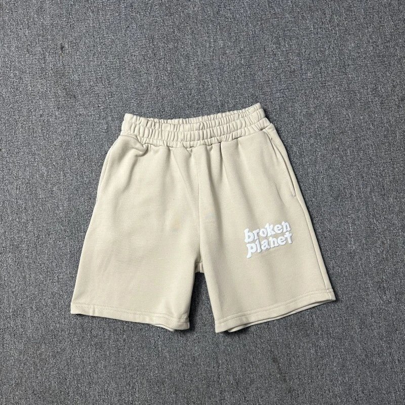 Broken Planet Shorts Graphic and plaid — S 001 Yellow