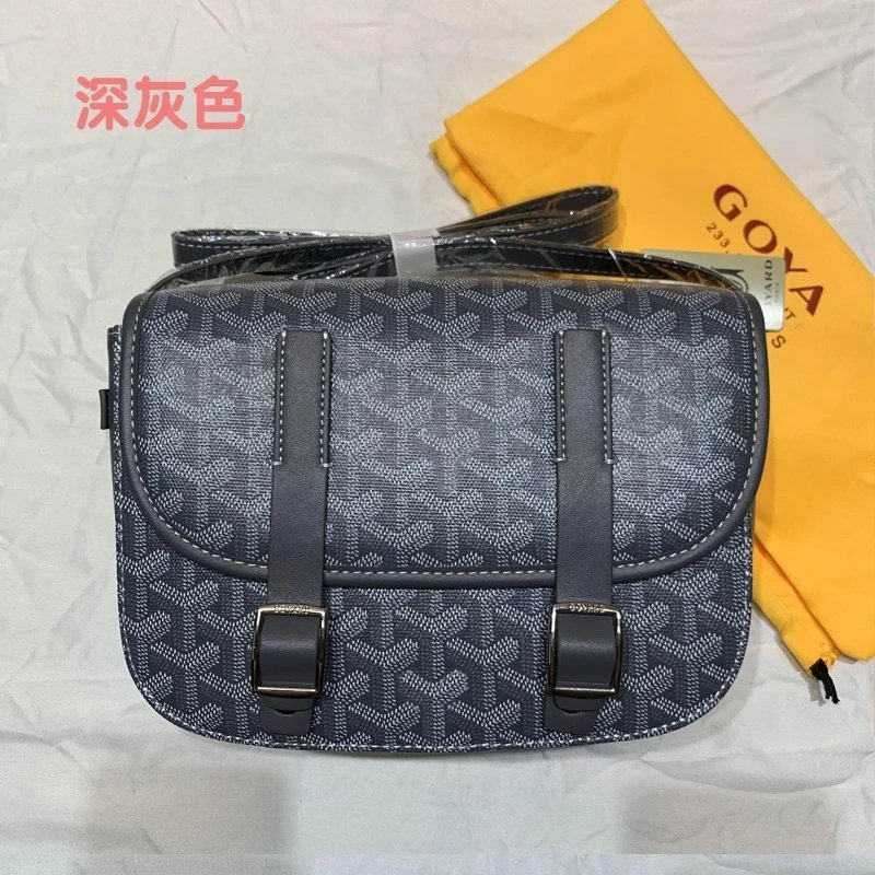 Goyard Handbags Mini Saigon Wooden-Handle Bag — messenger bag dark gray