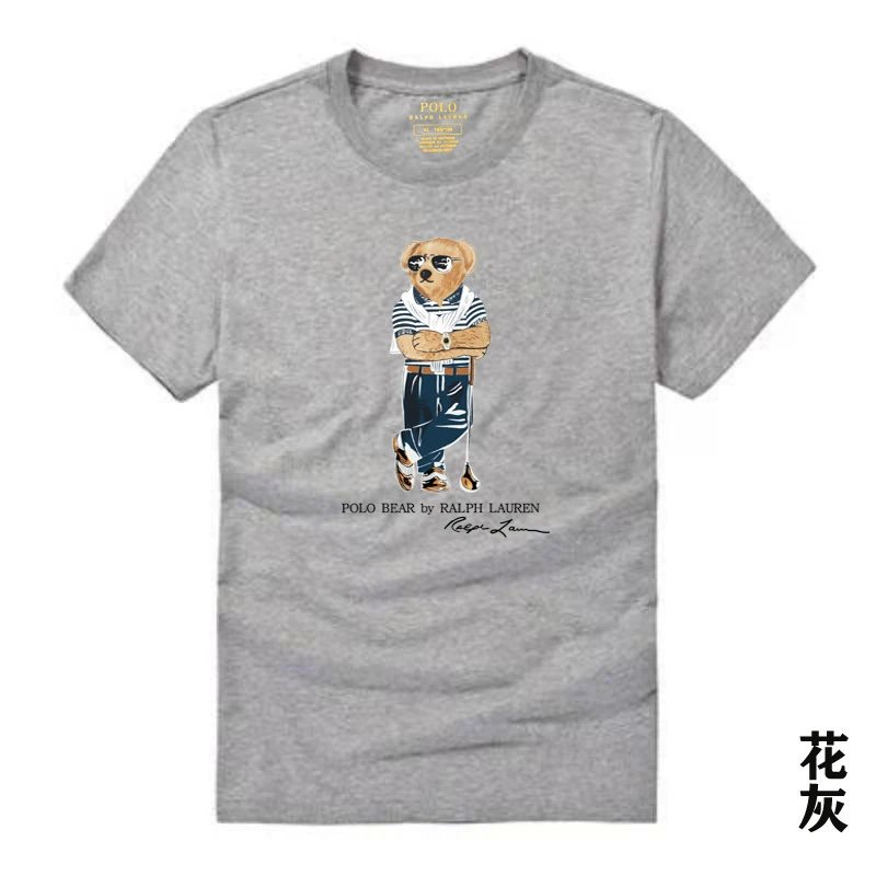 Polo Ralph Lauren T-Shirts Bear Graphic Crewneck Short-Sleeve T-Shirt — L1013