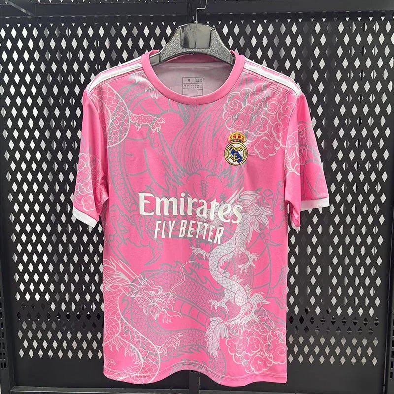 Unbranded Football Jerseys Short-Sleeve Club and National Team Designs — 2526 Real Madrid Pink Dragon
