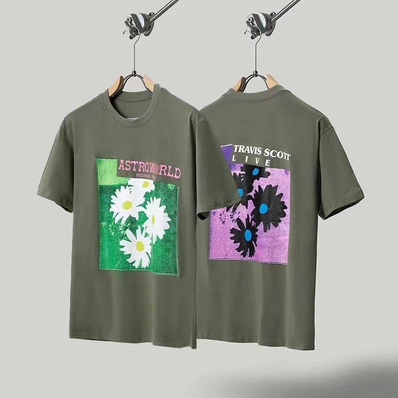 Unbranded T-Shirts Graphic Print Crewneck T-Shirt — TS 59 Green