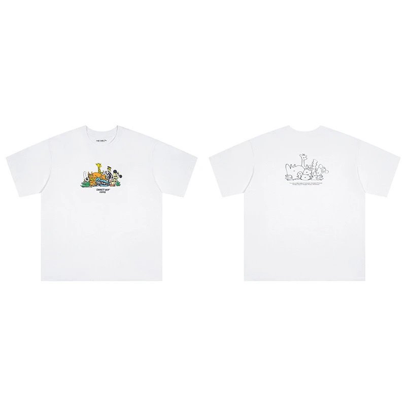 Carhartt T-Shirts Short-Sleeve Crew Neck Graphic Logo T-Shirt — 217 white