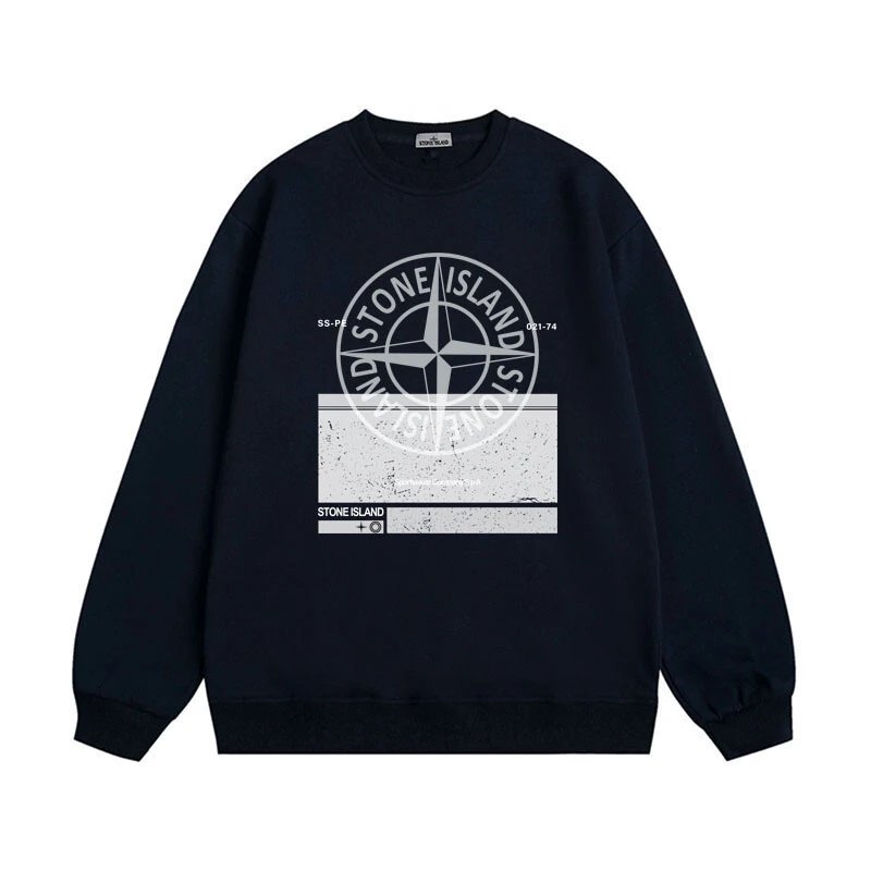 Stone Island Hoodies & Sweatshirts Graphic Crewneck Sweatshirt — 606 Navy (velvet)