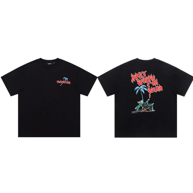 Trapstar T-Shirts Graphic Logo Print — 689 Black