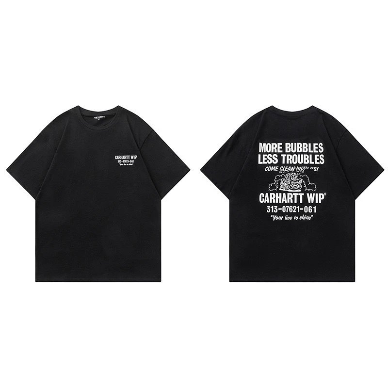Carhartt T-Shirts Short-Sleeve Crew Neck Graphic Logo T-Shirt — 8805 black