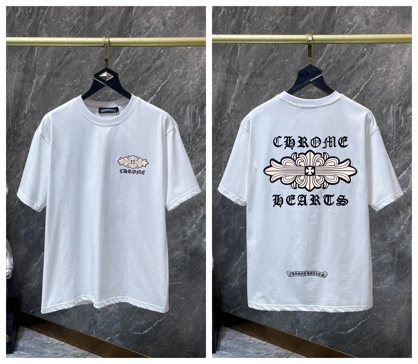 Chrome Hearts T-Shirts Graphic Cross Motif Short-Sleeve T-Shirt — 4