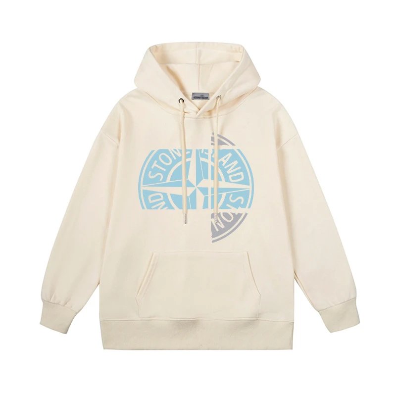 Stone Island Hoodies & Sweatshirts Compass Logo Pullover Hoodie — 669 apricot color